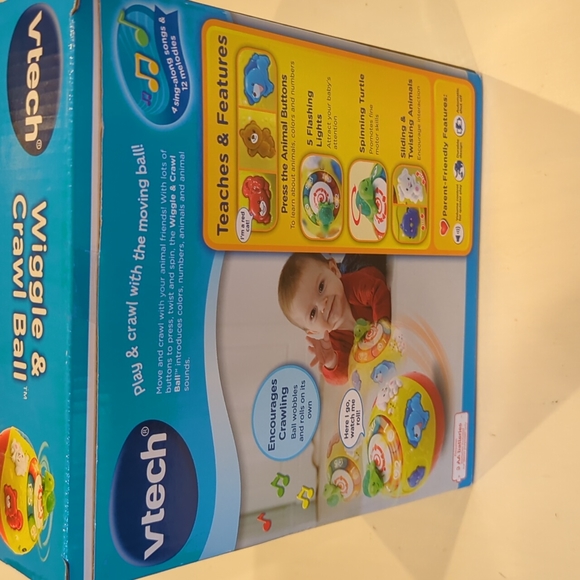 VTech Wiggle and Crawl Ball With Animal Friends Encourages Motor Skills - Picture 6 of 6